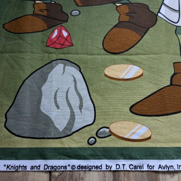 NEW! Knights & Dragons Cotton Fabric Quilt Panel - Picture 2 of 3